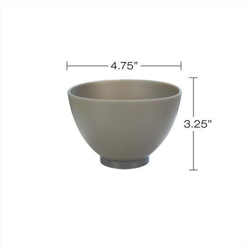 APPEARUS 6-Pc Facial Mask Mixing Bowl Set - Microwavable Silicone - Professional Spa Face Mask Mixing Tool (Dark Gray - 6-Pcs)