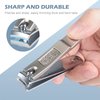 SUTOUG Nail Clippers Set 2 PCS, Strong and Sturdy Nail Clippers for Thick Nails for Fingernails and Toenails, Stainless Steel Nail Clippers for Men and Women