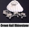 Crown Nail Charms 22Pcs Gold Silver Nail Charms Alloy Hollow Out Crown Nail Rhinestones Exquisite Luxury Nail Design Nail Gems Crystal Diamonds Crown Nail Jewels for Nail Art Supplies DIY Decoration