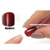 MISUD Press on Nails Short Square Fake Nails Glossy Glue on Nails Nude Ombre Acrylic Nails Squoval Artificial Nails Bling Glitter Stick on False Nails with White French Tip Design 24 pcs