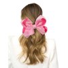 1PCS 8 Inch Big Sequin Hair Bows for Girls Alligator Clips Sparkly Glitter Hair Accessories for Little Teen Toddler Girls Kids (Pink)
