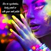 Neon Pigment for Eye Face Body Paint Eyeshadow Blacklight UV-Glow 12 Colors Loose Powder Highly Pigmented Kit