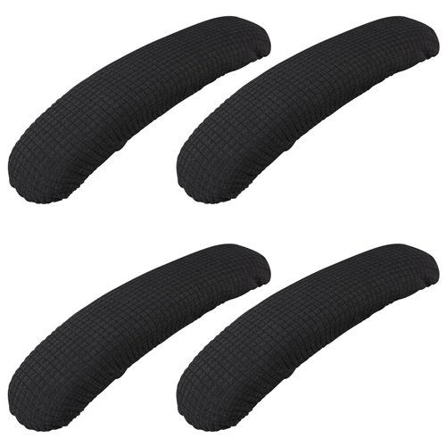 KALIONE 2 Pairs Office Chair Arm Covers, Armrest Slipcover Pads, Removable Office Chair Cover, Chair Arm Pads Arm Protectors, Office Removable Arm Rest Covering, Elastic Chair Armrest Cover(Black)
