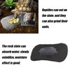 Tfwadmx Reptile Basking Platform,Tortoise Rock Plate Feeding Food Bowl Dish Feeding Slate Turtle Bathing Resting Platform for Lizard Gecko Bearded Dragon Chameleon Snake Frog