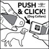 Buckle-Down Seatbelt Buckle Dog Collar - Mom & Dad CLOSE-UP White - 1" Wide - Fits 9-15" Neck - Small