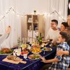 Space Party Tablecloth Purple Nebula Galaxy Plastic Table Cover Space Star Tablecloth Disposable Starry Night Sky Table Cover for Birthday Home Decorations and Supplies, 54 X 108 Inch (3 Pack)