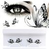 AUOCATTAIL Butterfly Eyelashes Halloween Paper Creative Black Lace Eyelashes Butterfly Lashes Artistic Paper Cutting Eye Shadow Eyeliner For Halloween Christmas Dance Party Performance 1 Pair