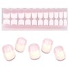 LIFOOST Gel Nail Art Wraps French Tip White Jelly Pink Adhesive Nail Stickers 22 Polish Strips Art Manicure Kits for DIY at Home