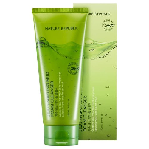 Nature Republic Jeju Sparkling Mud Foam Cleanser, 150 Gram