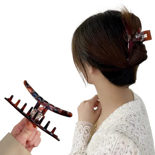 GUDEKIKL 3Pcs Simple Acetic Acid Hairclaw Clip, Creative Geometric Acetate Hair Claws, Non-Slip Plastic Shark Claw Clip, Elegant Hairpins Hairclaw Women Headwear