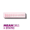 Mean Girls x Static Nails On Wednesdays we wear pink - Reusable Pop-On-Manicures - Seamless & Natural Looking Press On Nails - Award-Winning Long-Lasting Stick On Nails
