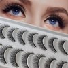 Short Natural 3D Mink Lashes - Birthday Mother's Day Gifts Presents for Women & Wife 10 Pairs Faux Wispy False Eyelashes