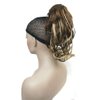Wiginway Messy Style Ponytail Hair Extension Handmade Braid Synthetic Hair-Piece with Jaw Claw Clip (Light brown with Highlights)