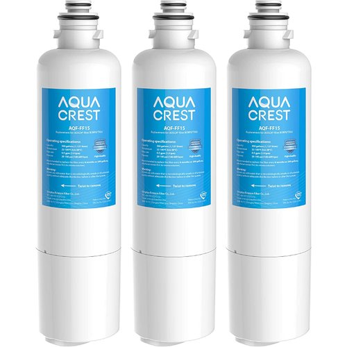 AQUA CREST 12033030 Replacement for Bosch® UltraClarity® Pro BORPLFTR50, 11032531 Refrigerator Water Filter, Compatible with 11025825, BORPLFTR55, B36CD50, B22CS50, B36FD50SNS, B36CT80SNS, 3 Filters