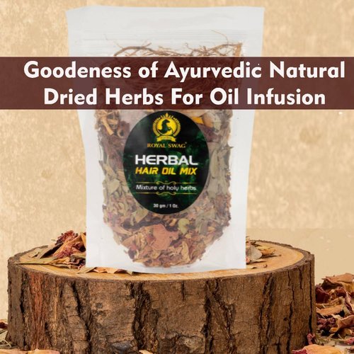 ROYAL SWAG Herbal Hair Oil Mix 30 g x 2 packs for Healthy Hair Packed with Goodeness of Ayurvedic Natural Dried Herbs For Oil Infusion | Made In India | Pack of 2(1 pack = 1 Oz/30 gm)
