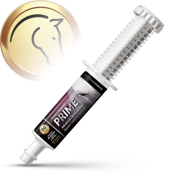 Perfect Prep EQ Prime Horse Calming Paste, Show Safe, Works Within 90 Mins and Lasts 6+ Hours, 60cc