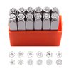 Tlimus 12pcs Flower Theme Metal Stamps, 6MM (1/4”) Metal Stamping Tools DIY Arts and Crafts Supplies Stamping Accessories, Leather & Wood Stamps