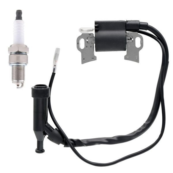 FitBest GX270 GX390 Ignition Coil with Spark Plug for Honda GX240 GX340 8HP 9HP 11HP 13HP Lawnmower Tractor Generator Engines Predator 212 Ignition Coil