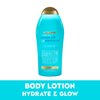 OGX Radiant Glow + Argan Oil of Morocco Extra Hydrating Body Lotion for Dry Skin, Nourishing Creamy Body & Hand Cream for Silky Soft Skin, Paraben-Free, Sulfated-Surfactants Free, 19.5 fl oz