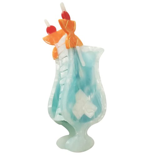 Blue Lagoon Cocktails Claw Clips,Cellulose Acetate Hair Clips,Small Claw Clips for Women