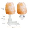 pursalt Himalayan Salt Lamp Night Light Plug in, Certificated 360 Degree Rotatable Wall Plug with Extra 2 Replacement Bulbs Bathroom Bedroom Night Light, Pink Crystal Rock Salt Hand Crafted for Gift