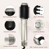 VOCOSTE Hot Air Brush, 5 in 1 Hair Dryer Brush, Detachable Hair Dryer Styler Volumizer Hair Straightener Comb Blow Dryer Electric Curling Wand Set, Champagne