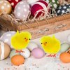 BESPORTBLE Easter Mini Chicks: 36Pcs Plush Mini Chicken Easter Decorations, 1.6inch Miniature Fluffy Chicks for Home Easter Basket Stuffers Party Favors Decors