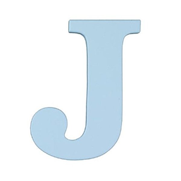 8-Inch Wall Hanging Wood Letter J Sky