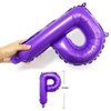 Purple Pink Happy Birthday Balloons Banner,16 Inch Mylar Foil Letters Sign,Reusable Balloons for Women, Men, Boys & Girls Birthday Decorations Party Supplies