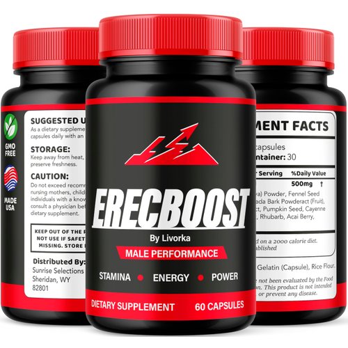 (5 Pack) Erecboost Capsules, All Natural Advanced Formula, 300 Capsules