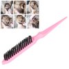 Teasing Brush, Teasing Hair Brush, Plastic Handle Teasing Comb,Travel Portable Nylon Hair Beard Brush Styling Tool for Hair Sectioning for Edge Control Backcombing (Pink)
