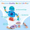 Wooden Snap-Together Building Toys, Robot Building Block Set, STEM Building Toys, Take Apart Toys Playset 28pcs, Fine Motor Skill Montessori Educational Learning Toys Gift for 3 4 5 6 Years Kids