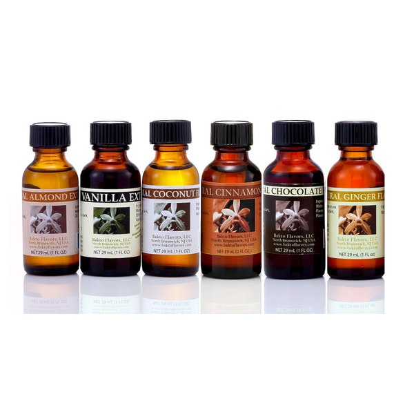 Cookie Natural Flavors Collection - Almond, Vanilla, Coconut, Cinnamon, Chocolate, Ginger