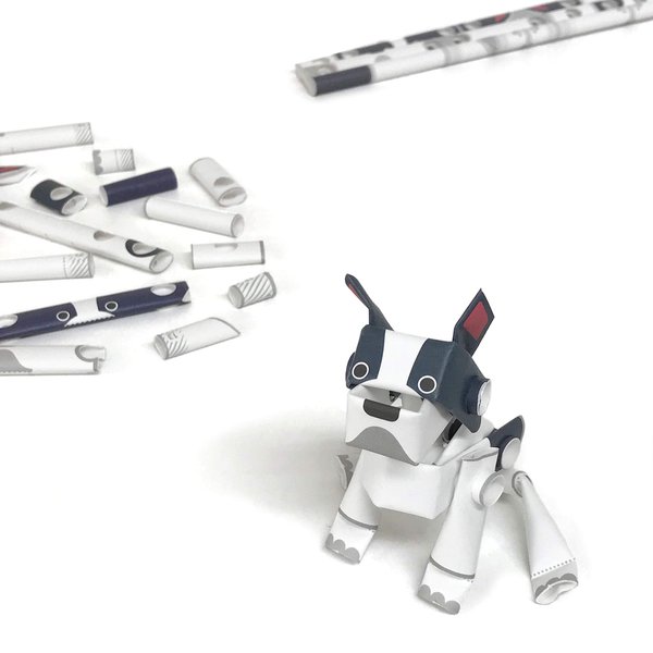 PIPEROID Animals French Bull Dog - Japanese 3D Paper Dog Puzzle DIY Origami Kit for Kids and Adults