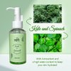 JMind Kale & Spinach Organic Face Wash - Vegan Daily Face Wash - Green Tea Facial Cleanser - pH Balanced - All Skins (3.38oz)
