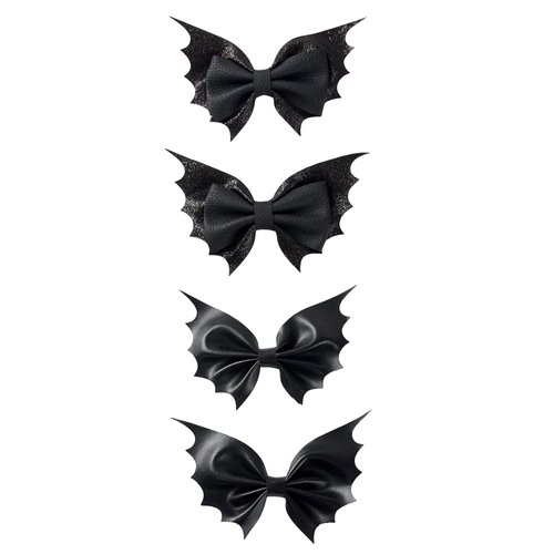 4Pcs Bat Hair Bow Clips for Girls Women Halloween Costume Hair Accessories Party Decorations