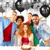 21st Birthday Balloons Decorations 15pcs Black Silver Happy 21st Birthday Party Latex Confetti Balloons for Men Women Boys Girls 21st Anniversary Happy Birthday Party Decor Supplies 12 inches