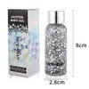 GL-Turelifes Mermaid Sequins Chunky Glitter Liquid Eyeshadow Glitter Body Gel Festival Glitter Cosmetic Face Hair Nails Makeup Long Lasting Sparkling 30g (#09 White)