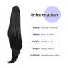 ponytail extension,24" claw clip hair extensions ponytail Long straight hair Hair Extension Natural Looking Synthetic Hairpiece for Women Natural Black