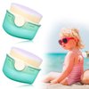 2pcs Sunscreen Applicator, Portable Sunscreen Brush Body Makeup Foundation Sunblock Buddy Brush Set for Kid Children & Body Makeup (Light Green)