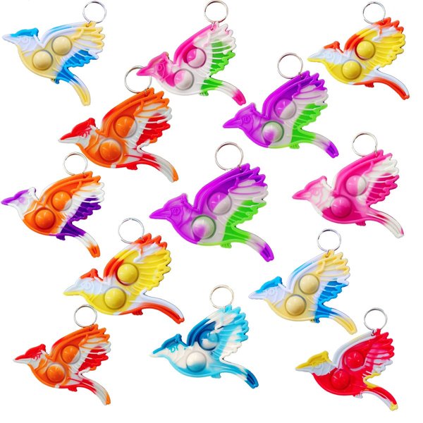 KRUXI 24 Pcs Birds Bulk Mini Fidget Favors For boys and Girls Birthday Holiday Party Supply and Classroom Students Rewards Prizes