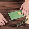 Beaded Letter Opener Envelope Letter Openers with Wire Wrapped 2 Semicircle Marble Stainless Steel Envelope Opener Slitter for DIY Gift Office Home Supplies (Green Marble)