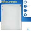 1InTheOffice Zipper Pouch for 3 Ring Binder, Binder Zipper Pocket Pouch, Transparent Binder Pocket, Vinyl Ring Binder Pocket Clear, 10" x 8", (2 Pack)