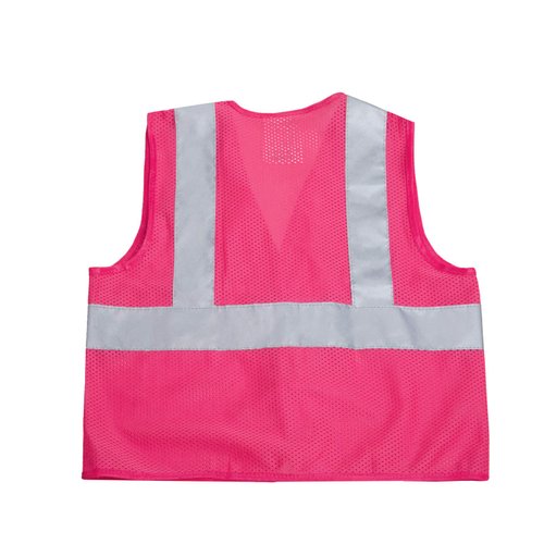 JORESTECH High Visibility Safety Vest with Reflective Strips and Velcro (Pink)