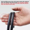 4PCS Car Windshield Wiper Blade Strips, DIY Silicone Car Frameless Window Boneless Replacement, Auto Adjustable Insert Rubber Wiper Blade Refills, Universal for SUV Truck Van