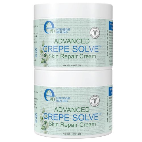 e70 Advanced Crepe Solve Skin Repair Cream – Stretch Marks and Crepey Skin Treatment – Face, Neck and Body Moisturizer For All Skin Types – 4oz (Pack of 2)