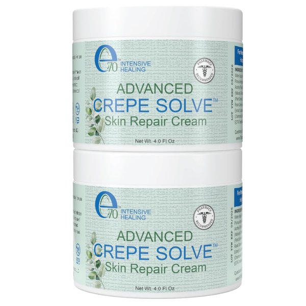 e70 Advanced Crepe Solve Skin Repair Cream – Stretch Marks and Crepey Skin Treatment – Face, Neck and Body Moisturizer For All Skin Types – 4oz (Pack of 2)