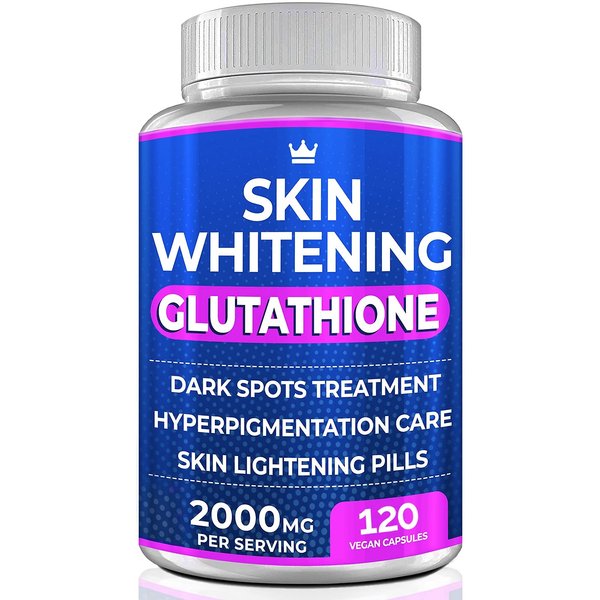 Glutathione Whitening Pills - 180 Capsules 2000mg Glutathione - Effective Skin Lightening Supplement - Dark Spots, Melasma & Acne Scar Remover, Hyperpigmentation Treatment - Anti-Aging Antioxidant