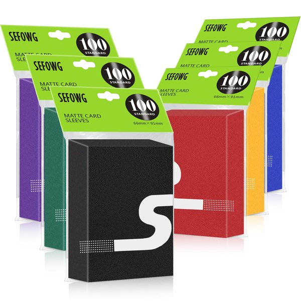 600ct MTG Card Sleeves, 6 Colors Matte Card Sleeves Magic The Gathering, TCG Card Sleeves, Magic Card Sleeves, Baseball Card Sleeves, Card Protectors for MTG, TCG, Baseball, Trading, Game Cards