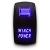 Winch Power - Blue - Laser Etched 5-Pin Double Pole Single Throw Winch Power ON-Off DPST Toggle Switch 20A 12V